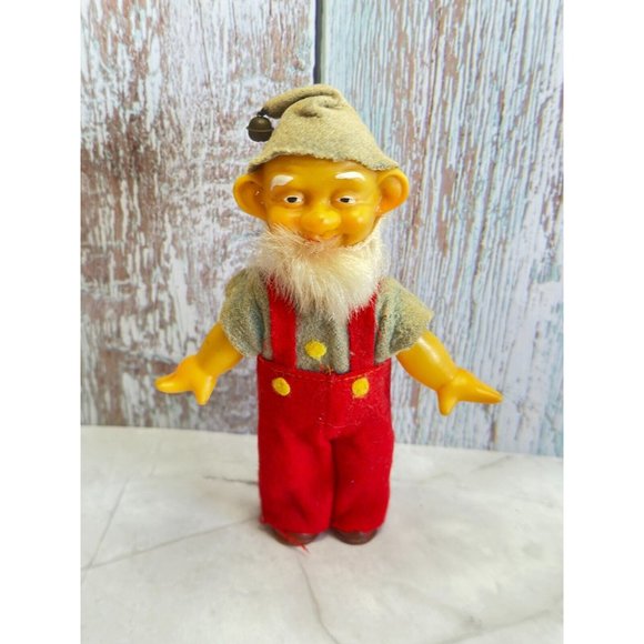 Vintage Rubber Elf Dwarf Midcentury Japan Christmas Figurine 6" - Picture 4 of 8